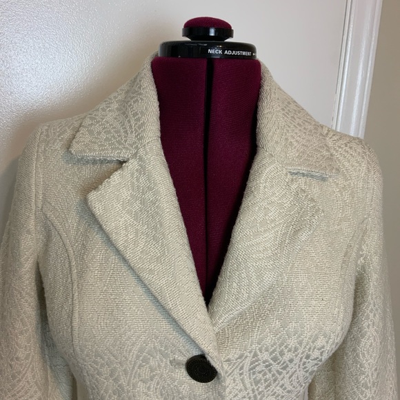 EUC Merona  Ivory  front buttons Coat - Picture 3 of 14